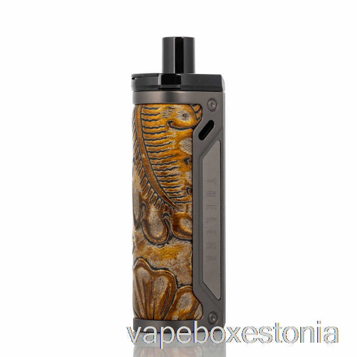 Vape Box Eesti Kadunud Vape Thelema 80w Pod Mod Kit Gunmetal / Ukiran Leather